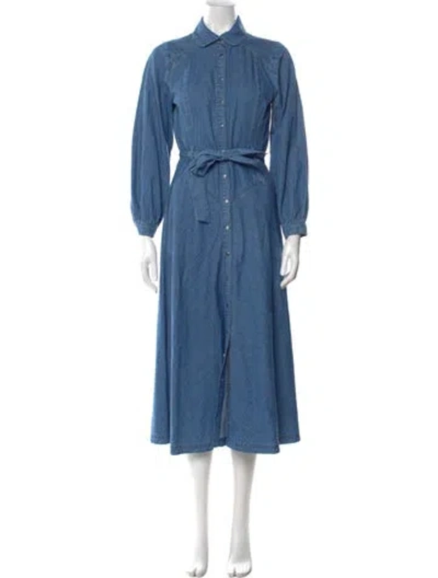 Pre-owned Ba&sh Long Dress In Blue