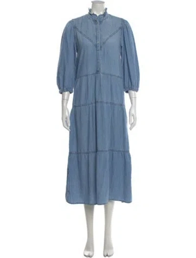 Pre-owned Ba&sh Long Dress In Blue
