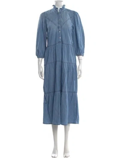 Pre-owned Ba&sh Long Dress In Blue