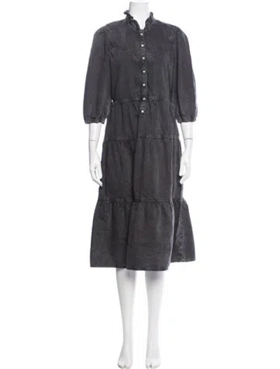 Pre-owned Ba&sh Long Dress In Grey