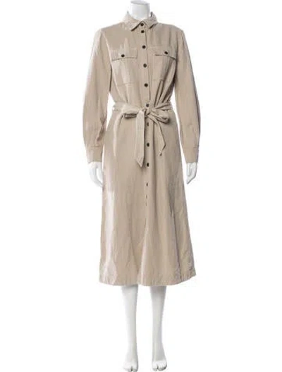 Pre-owned Ba&sh Long Dress W/ Tags In Neutral