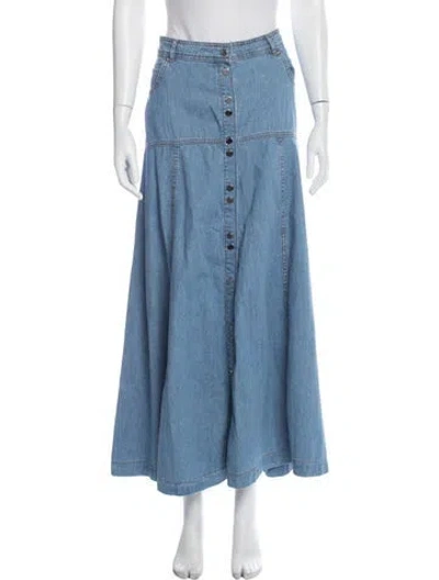 Pre-owned Ba&sh Long Skirt In Blue