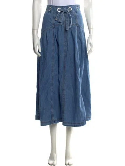 Pre-owned Ba&sh Long Skirt In Blue