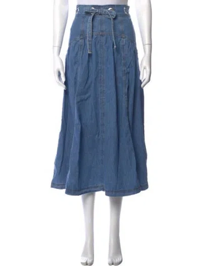 Pre-owned Ba&sh Long Skirt In Blue