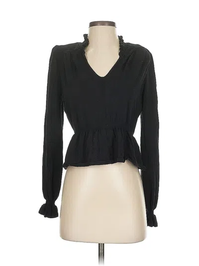 Pre-owned Ba&sh Long Sleeve Blouse In Black