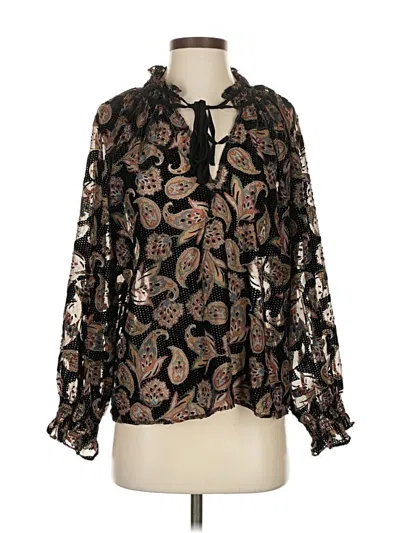 Pre-owned Ba&sh Long Sleeve Blouse In Black