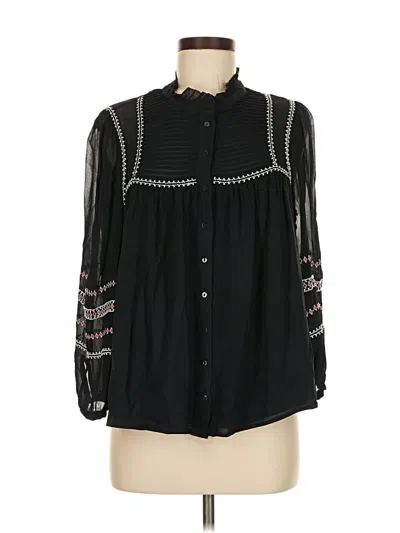 Pre-owned Ba&sh Long Sleeve Blouse In Black