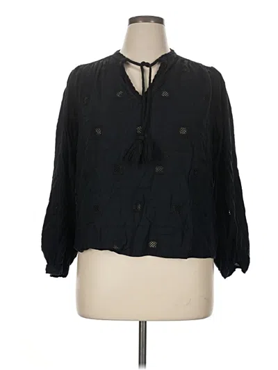 Pre-owned Ba&sh Long Sleeve Blouse In Black