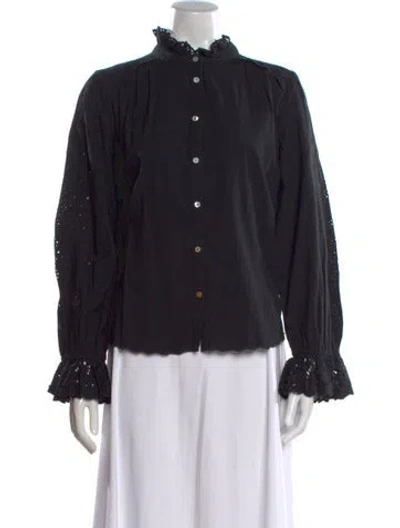 Pre-owned Ba&sh Long Sleeve Blouse In Black