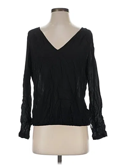 Pre-owned Ba&sh Long Sleeve Blouse In Black