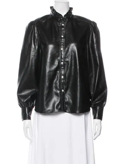 Pre-owned Ba&sh Long Sleeve Blouse In Black