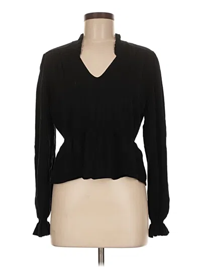 Pre-owned Ba&sh Long Sleeve Blouse In Black