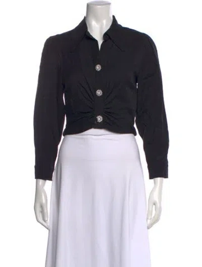 Pre-owned Ba&sh Long Sleeve Blouse In Black