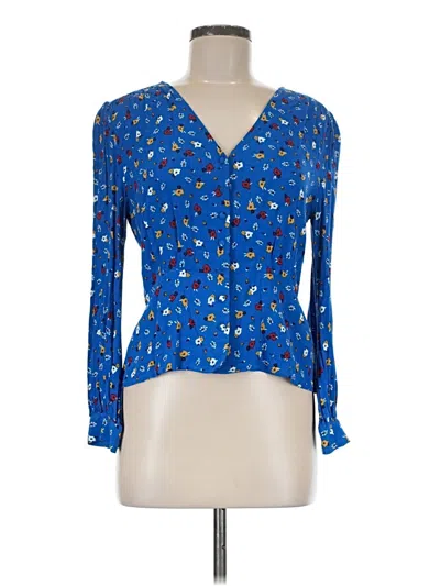Pre-owned Ba&sh Long Sleeve Blouse In Blue