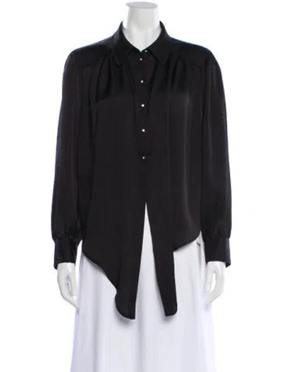 Pre-owned Ba&sh Long Sleeve Blouse In Blue