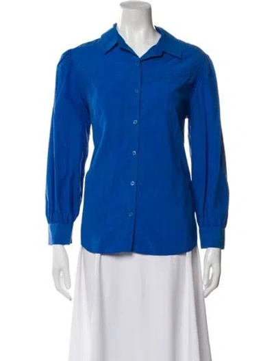 Pre-owned Ba&sh Long Sleeve Blouse In Blue