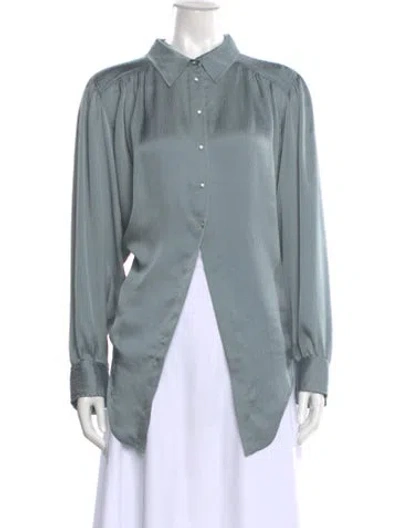 Pre-owned Ba&sh Long Sleeve Blouse In Blue