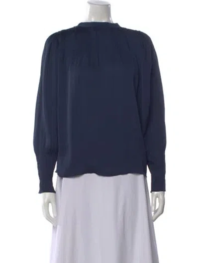 Pre-owned Ba&sh Long Sleeve Blouse In Blue