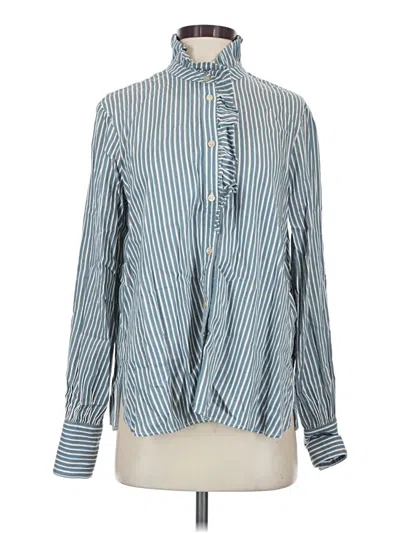 Pre-owned Ba&sh Long Sleeve Blouse In Blue