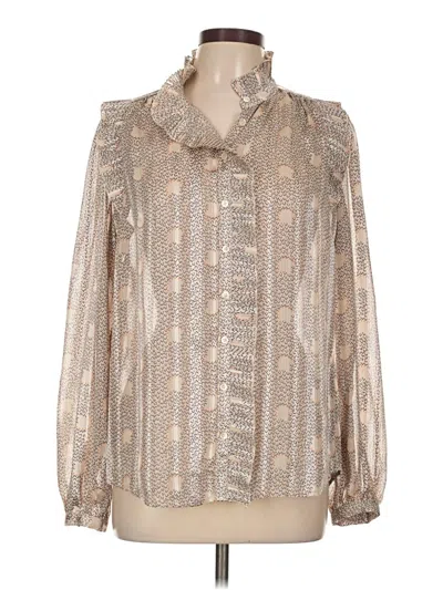 Pre-owned Ba&sh Long Sleeve Blouse In Brown