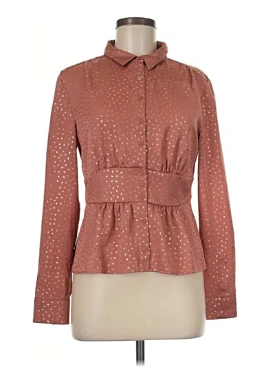 Pre-owned Ba&sh Long Sleeve Blouse In Brown
