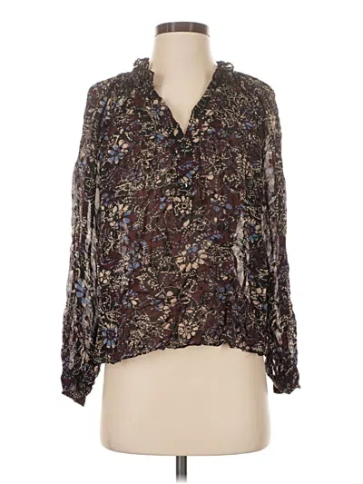 Pre-owned Ba&sh Long Sleeve Blouse In Brown