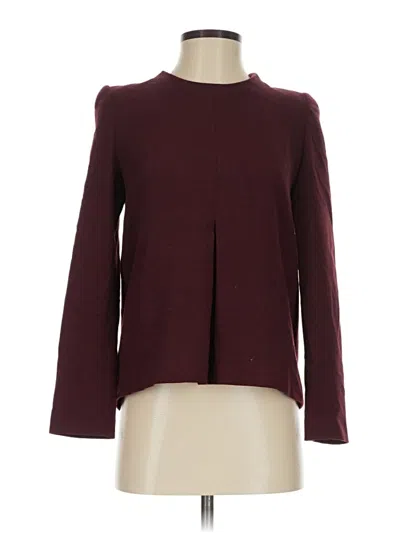 Pre-owned Ba&sh Long Sleeve Blouse In Burgundy