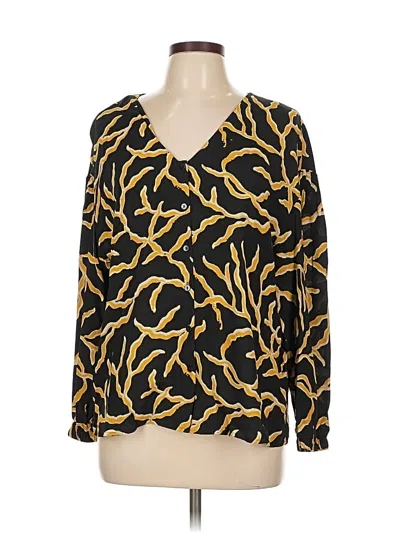 Pre-owned Ba&sh Long Sleeve Blouse In Gold