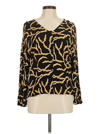 Pre-owned Ba&sh Long Sleeve Blouse In Gold