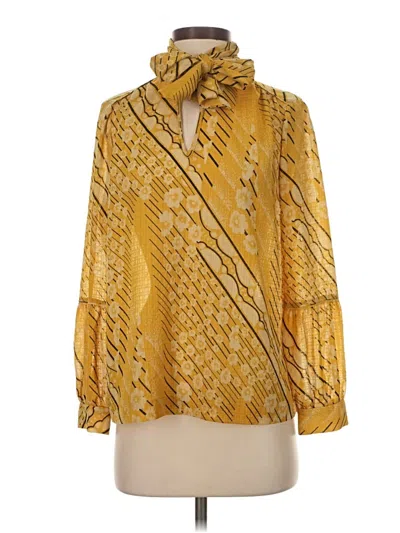 Pre-owned Ba&sh Long Sleeve Blouse In Gold