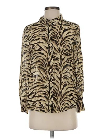 Pre-owned Ba&sh Long Sleeve Blouse In Gold