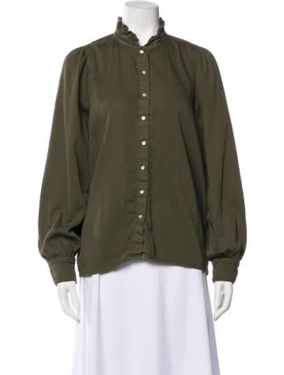 Pre-owned Ba&sh Long Sleeve Blouse In Green
