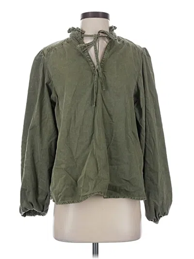Pre-owned Ba&sh Long Sleeve Blouse In Green