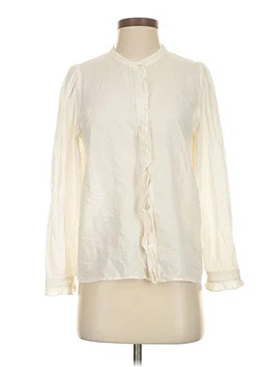 Pre-owned Ba&sh Long Sleeve Blouse In Ivory