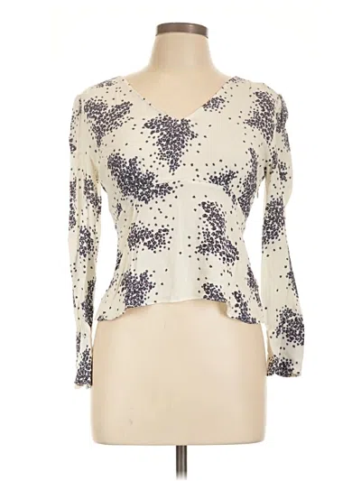 Pre-owned Ba&sh Long Sleeve Blouse In Ivory
