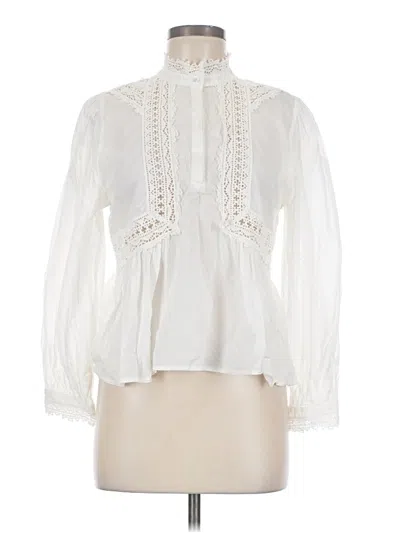 Pre-owned Ba&sh Long Sleeve Blouse In Ivory