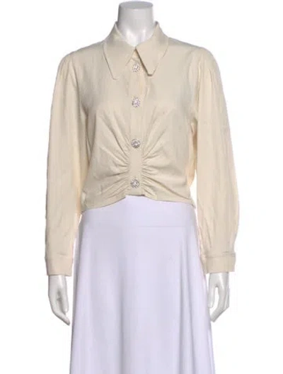 Pre-owned Ba&sh Long Sleeve Blouse In Neutral