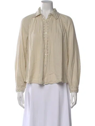 Pre-owned Ba&sh Long Sleeve Blouse In Neutral