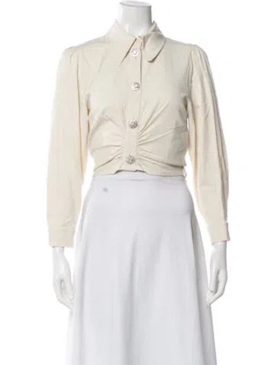 Pre-owned Ba&sh Long Sleeve Blouse In Neutral