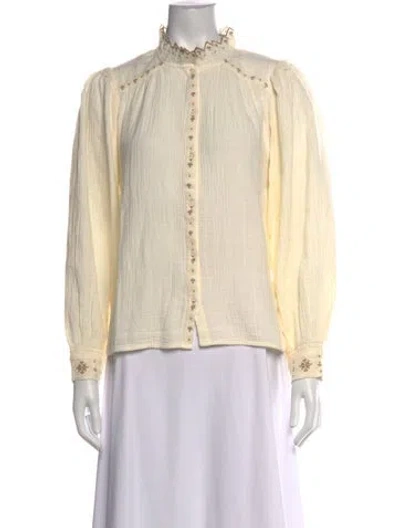 Pre-owned Ba&sh Long Sleeve Blouse In Neutral