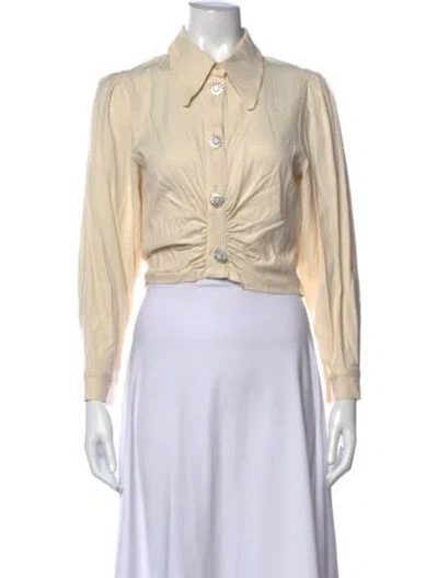Pre-owned Ba&sh Long Sleeve Blouse In Neutral