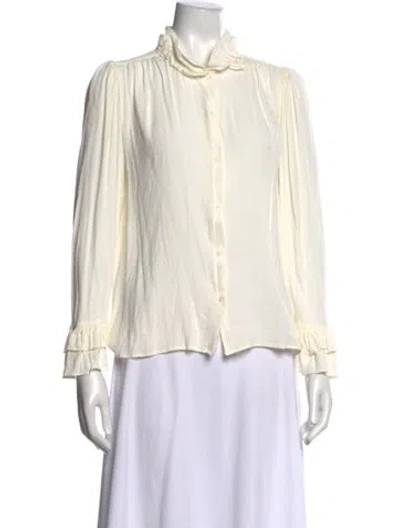 Pre-owned Ba&sh Long Sleeve Blouse In Neutrals
