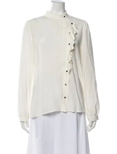 Pre-owned Ba&sh Long Sleeve Blouse In Neutrals