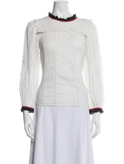 Pre-owned Ba&sh Long Sleeve Blouse In Neutrals