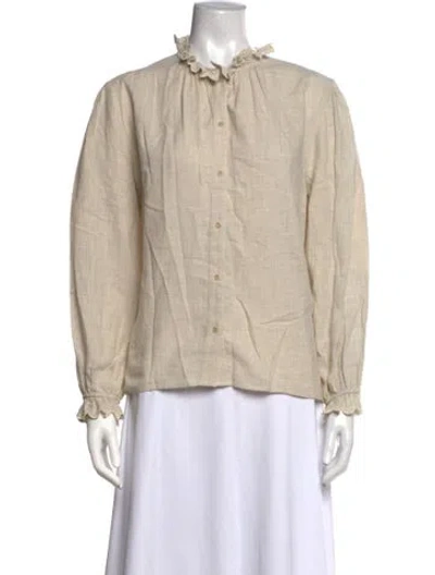 Pre-owned Ba&sh Long Sleeve Blouse In Neutrals