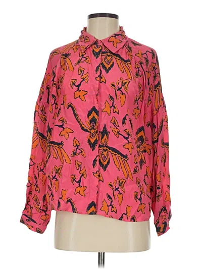 Pre-owned Ba&sh Long Sleeve Blouse In Pink