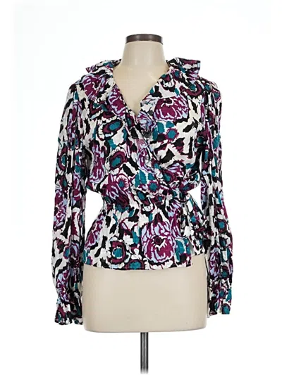 Pre-owned Ba&sh Long Sleeve Blouse In Purple