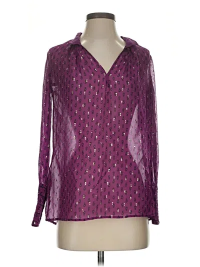 Pre-owned Ba&sh Long Sleeve Blouse In Purple