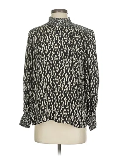 Pre-owned Ba&sh Long Sleeve Blouse In Silver