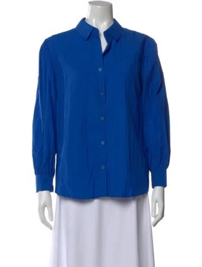 Pre-owned Ba&sh Long Sleeve Blouse W/ Tags In Blue